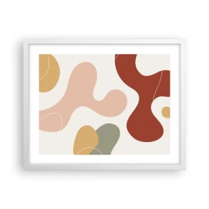 Poszter fekete keretben - Pöttyök vagy hullámok? - 50x40 cm