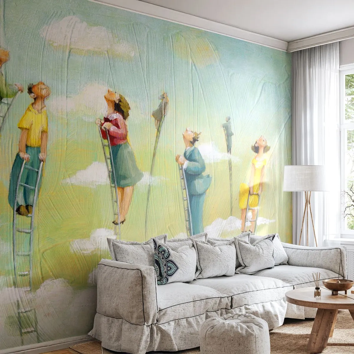 Fotótapéta Standard Eco - Az álmod mögött - Absztrakció, Felhők, Emberek - 400x280 cm
