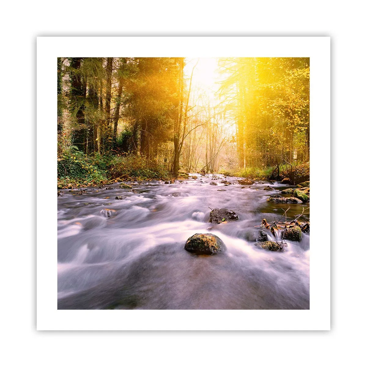 Poszter - Malachit ezüst és arany keretben - 50x50 cm