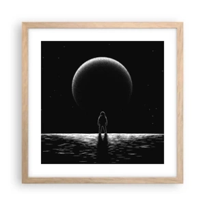 Poszter világos tölgy keretben - Szemtől szemben - 40x40 cm