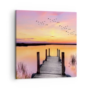 Vászonkép - Ibolyás néma hajnal - 50x50 cm