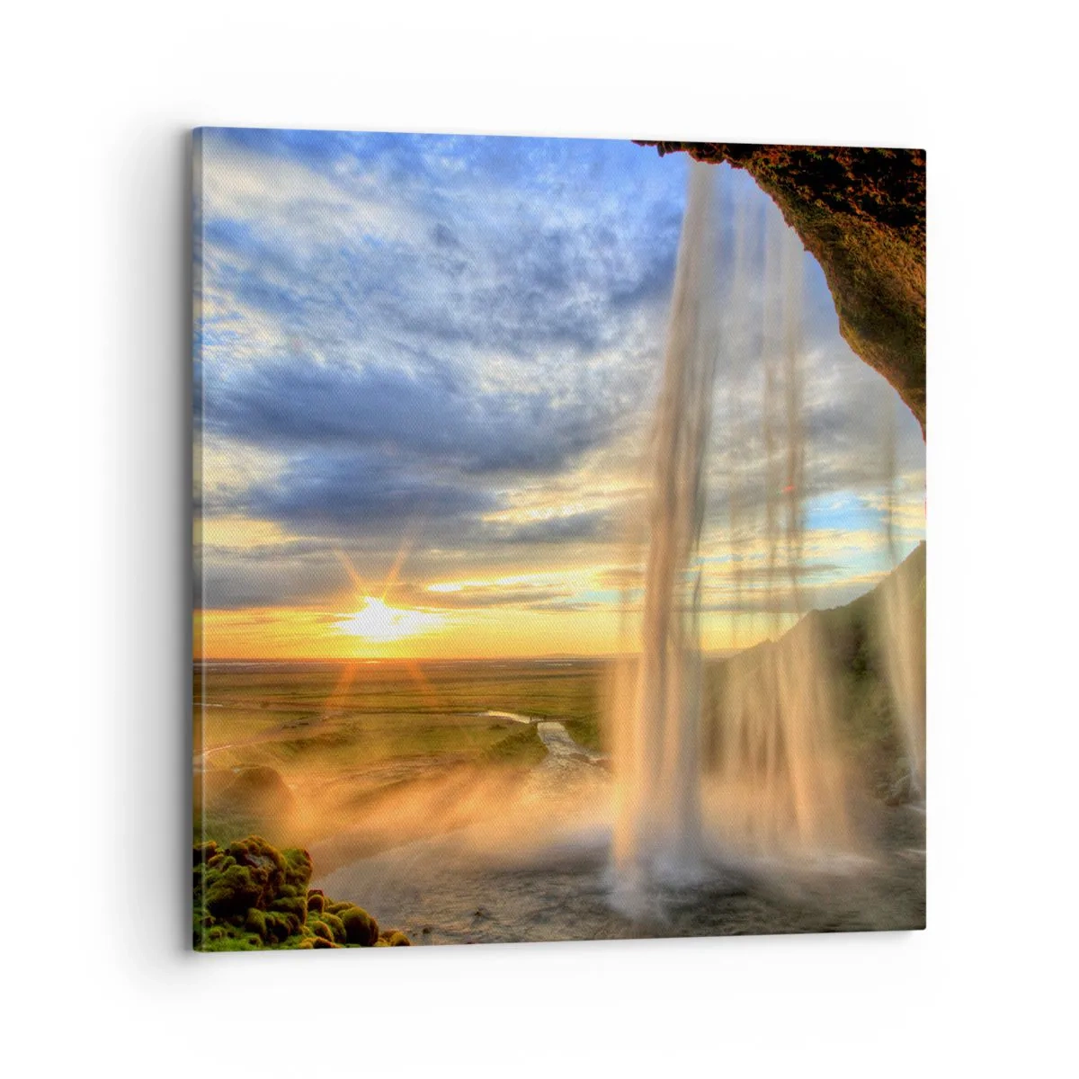 Vászonkép - Cseppfátyol mögötti világ - 70x70 cm