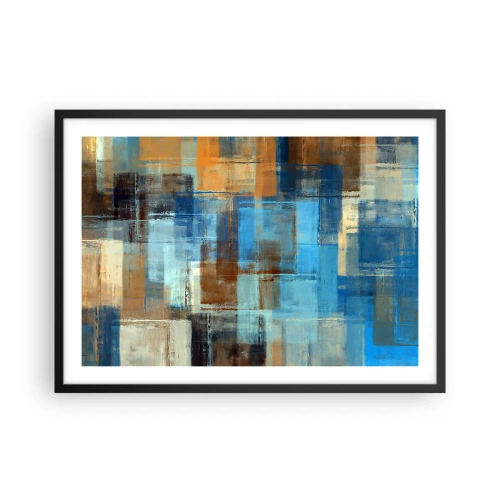 Poszter fehér keretben - A kék fátyolon keresztül - 70x50 cm