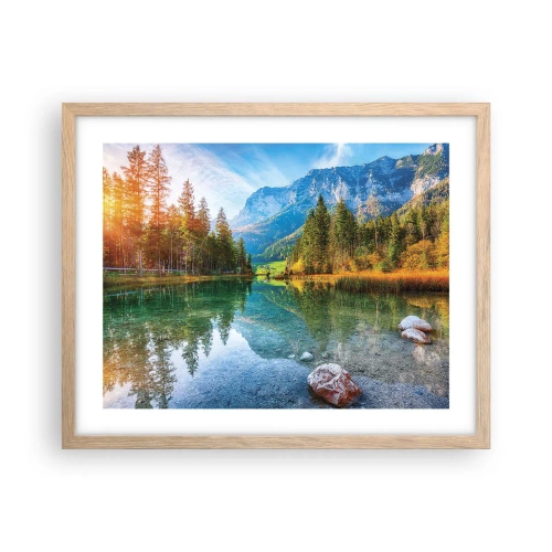 Poszter világos tölgy keretben - Az ősz enyhesége - 50x40 cm