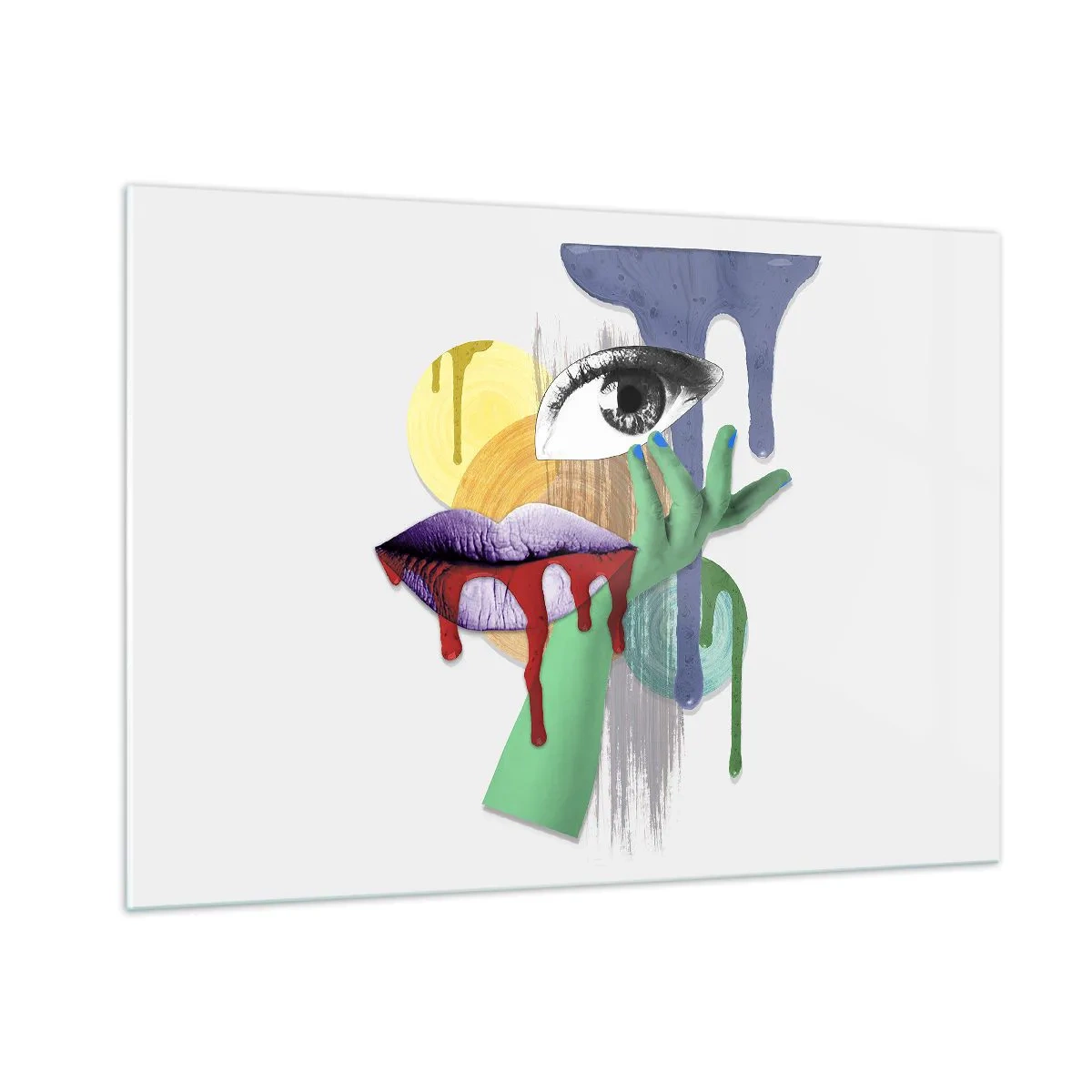 Üveg kép - Dekonstruált portré - 100x70 cm