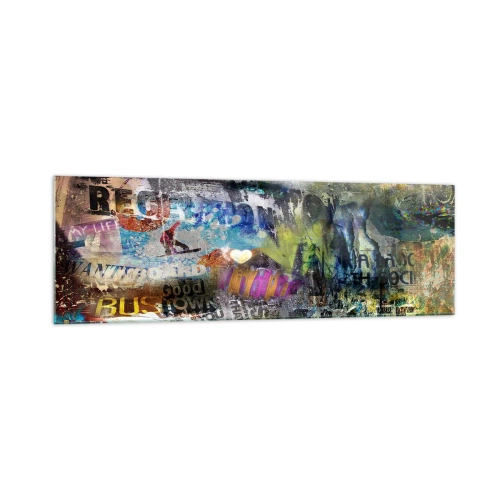 Üveg kép - Emlékek kollázsa - 160x50 cm