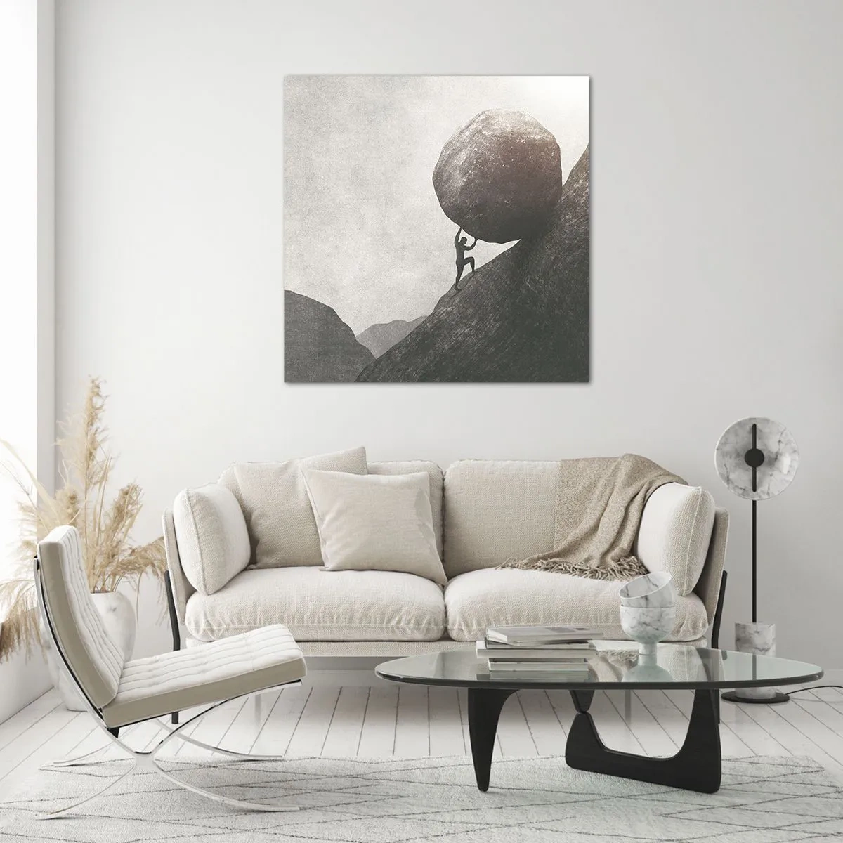 Üveg kép - Hiszek minden remény ellenére  - 70x70 cm
