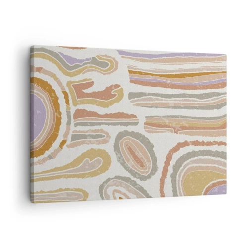 Vászonkép - Absztrakt formák színes keresztmetszetei - 70x50cm - Színes keresztmetszetek - Modern fali dekoráció nappalihoz és hálószobához ARTTOR