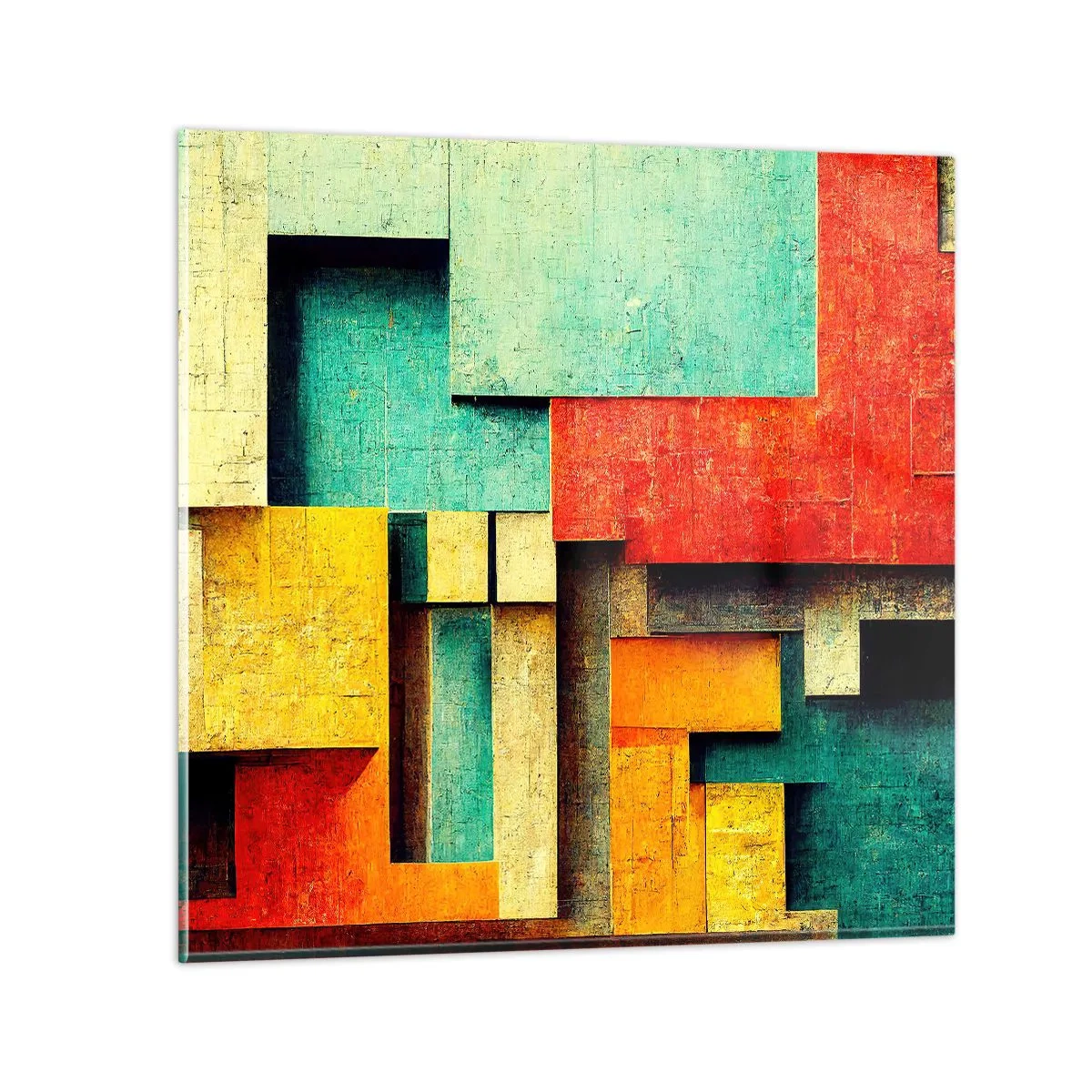 Üveg kép - A derékszögek fesztiválja - 70x70 cm