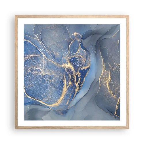 Poszter világos tölgy keretben - Arany por - 60x60 cm