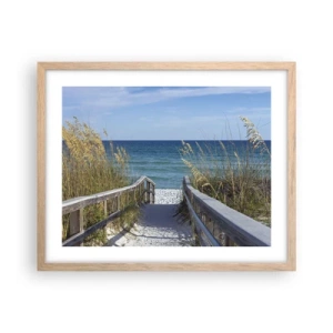 Poszter világos tölgy keretben - Napsütésben, szélben - 50x40 cm