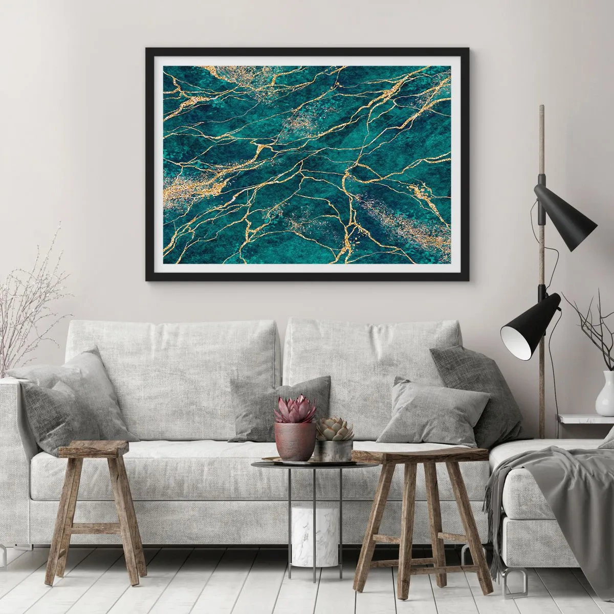 Poszter fehér keretben - Aranybánya - 100x70 cm