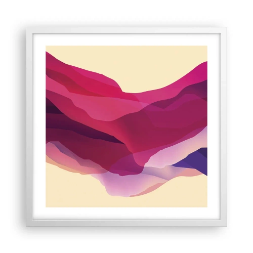 Poszter fekete keretben - Bíbor hullámok - 50x50 cm