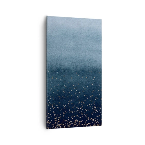 Vászonkép - Kompozíció - kék fázisok - 55x100 cm