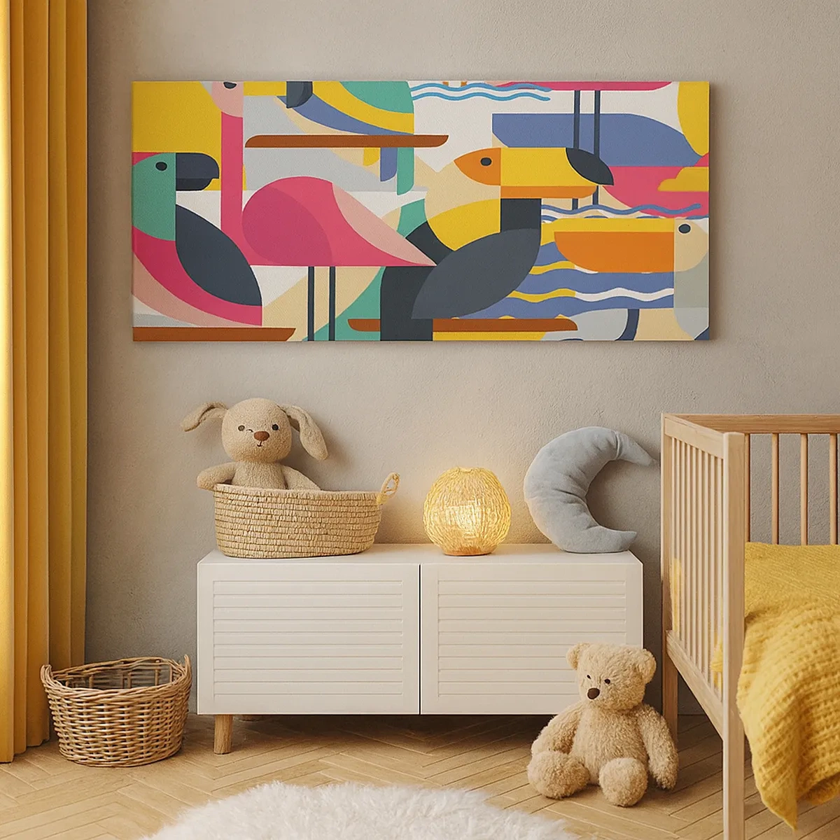 Vászonkép - Madárparti - 30x30 cm