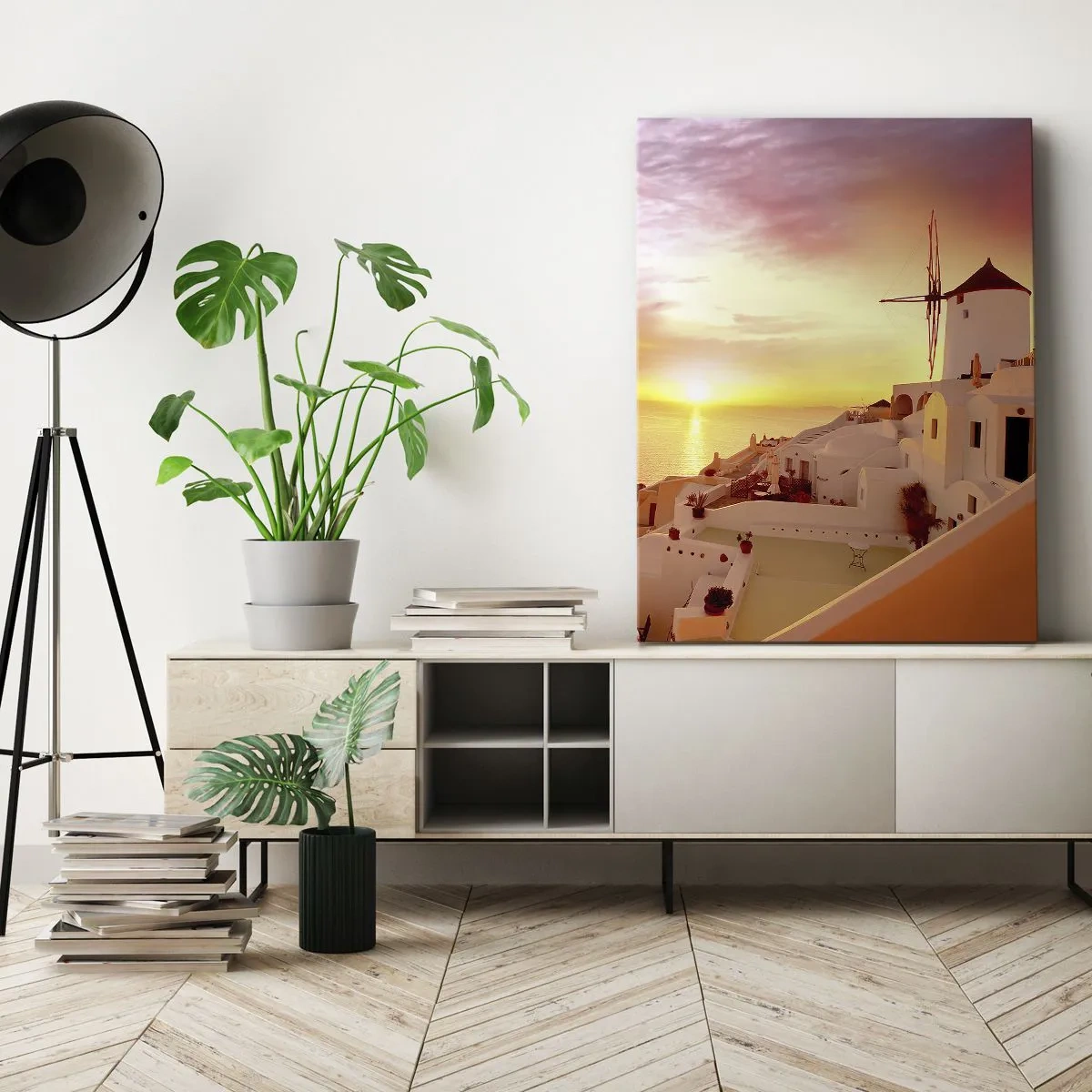 Vászonkép - Szétfolyni a fehérben és aranyban - 50x70 cm