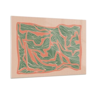 Üveg kép - A korall és a zöld közötti küzdelem - 100x70 cm