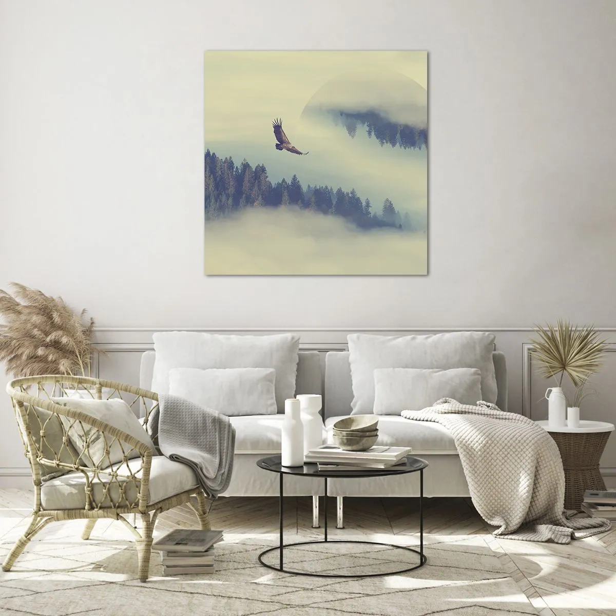 Üveg kép - Láttam egy sas árnyékát - 70x70 cm