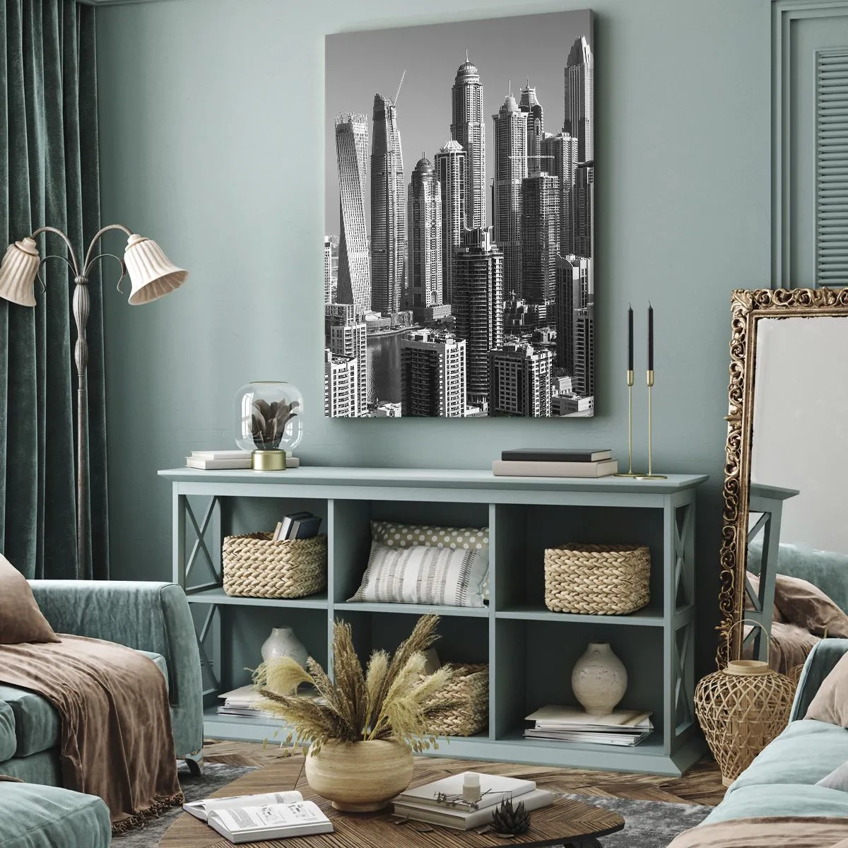 Vászonkép - Város a sivatagban - 55x100 cm