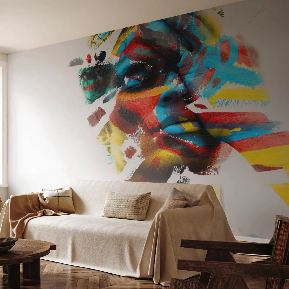 Fotótapéta Premium Canvas - Színes személyiség - Absztrakció, Darab, Grafika - 250x175 cm