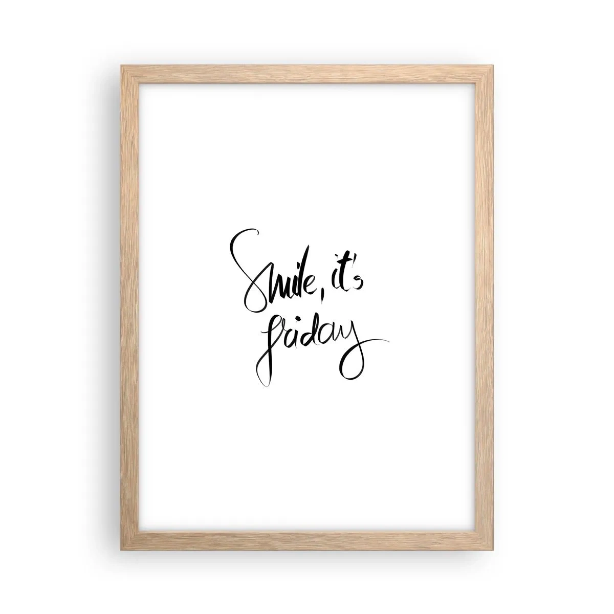 Poszter világos tölgy keretben - Igazi öröm - 30x40 cm