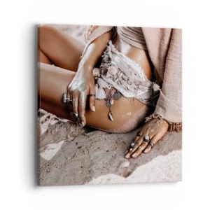 Vászonkép - A hullámok vetettek partra? - 40x40 cm