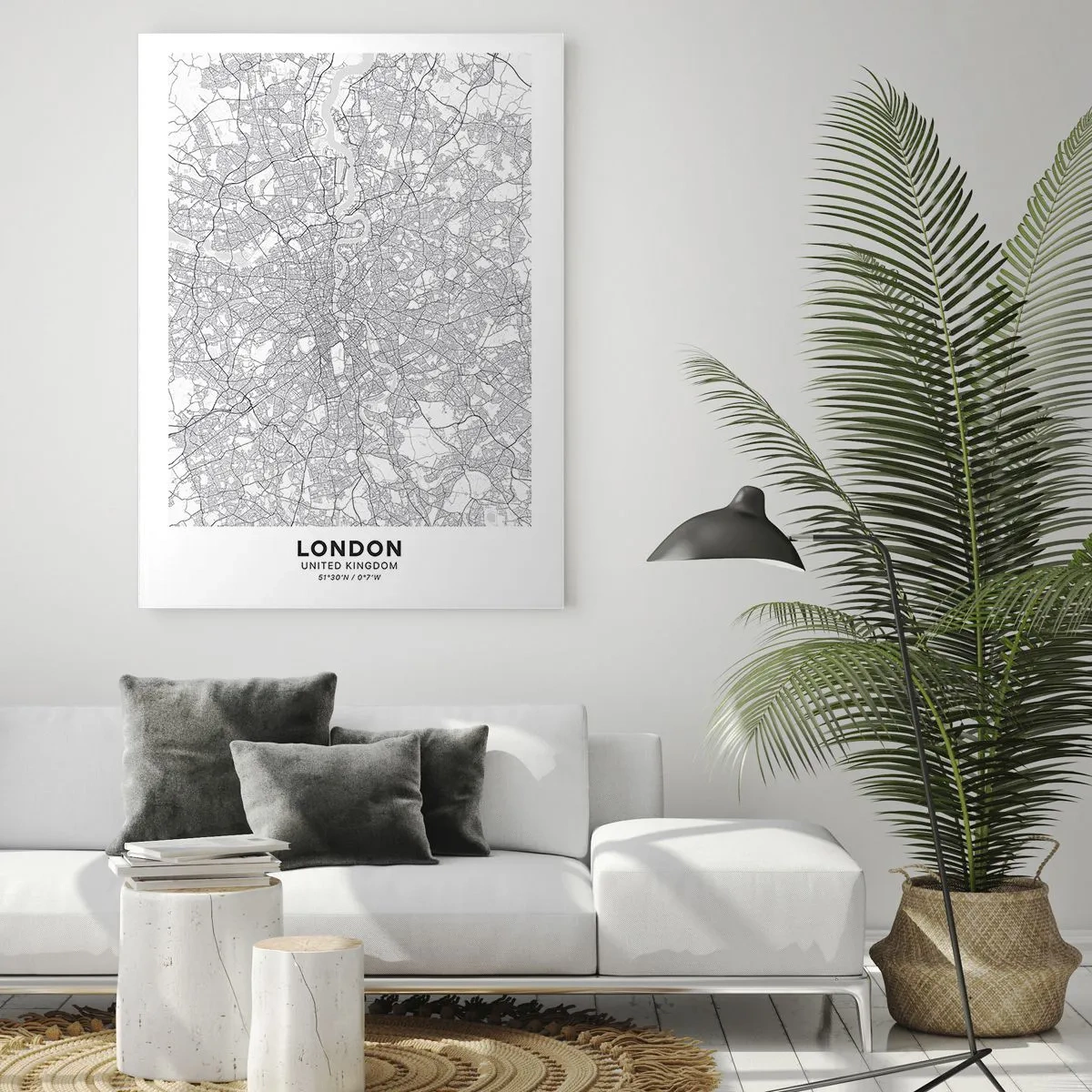 Üveg kép - A londoni labirintus térképe - 70x100 cm