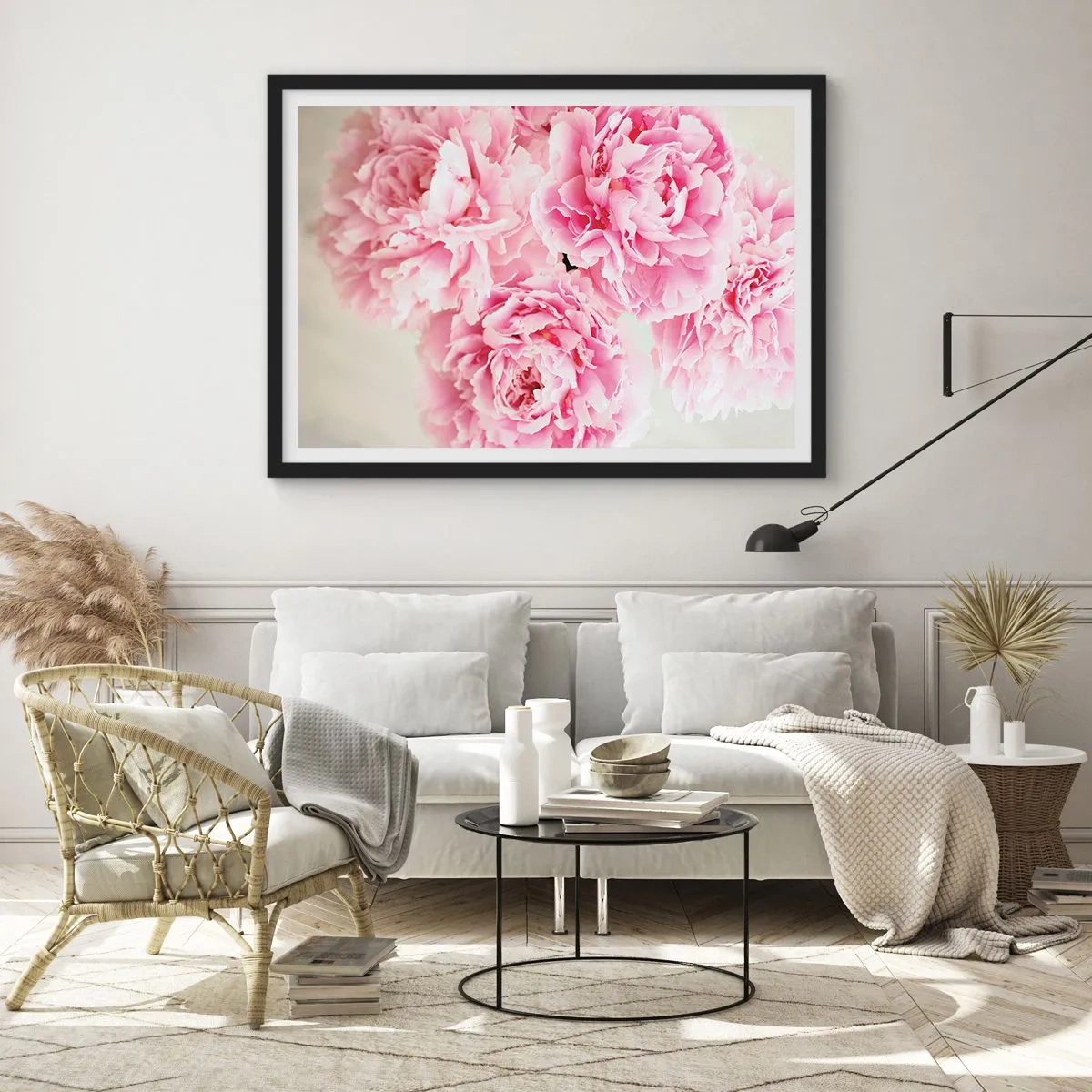 Poszter fehér keretben - Rózsaszín pompában - 70x50 cm