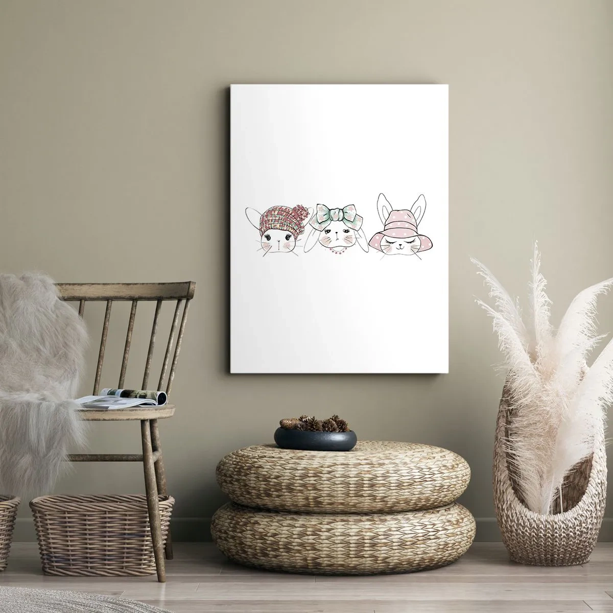 Vászonkép - Töprengő, szomorú, elégedett - 80x120 cm