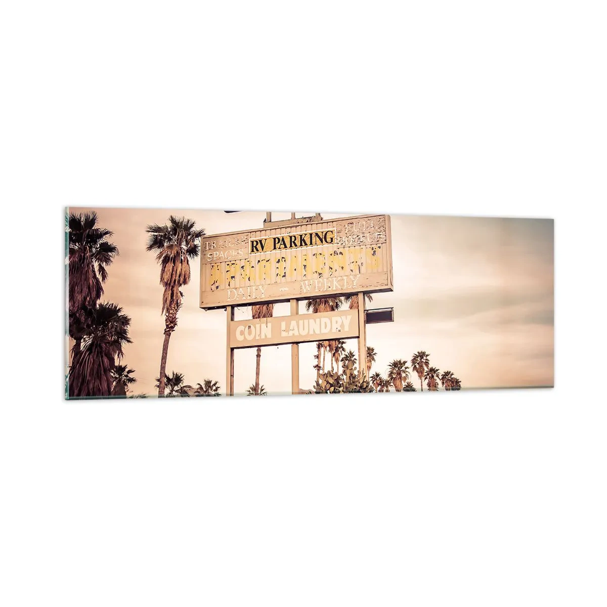 Üveg kép - Itt megállt az idő - 90x30 cm