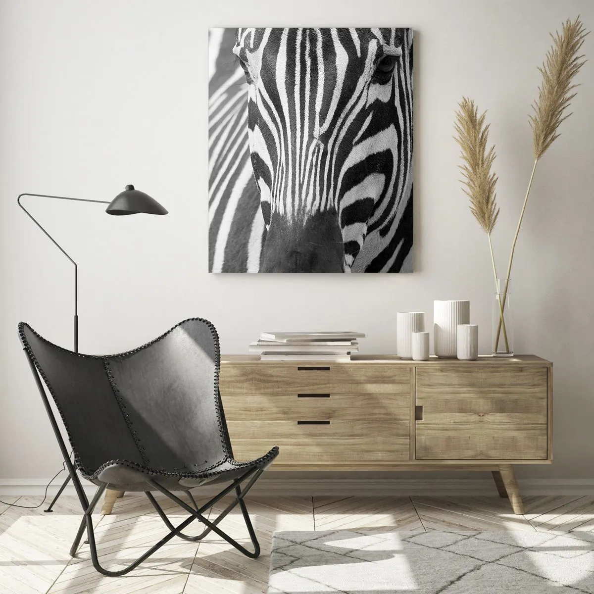 Üveg kép - A világ fekete-fehér - 50x70 cm