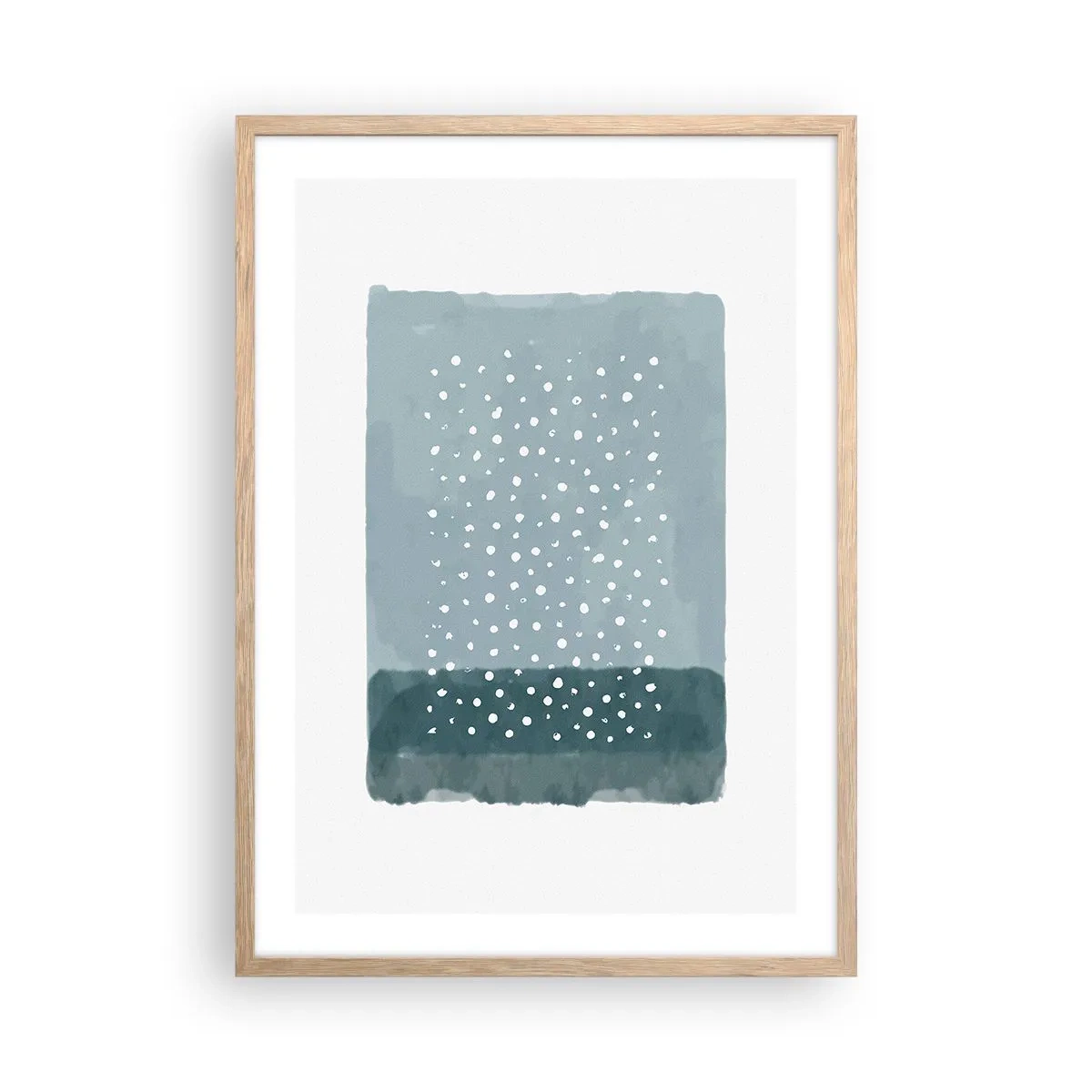 Poszter világos tölgy keretben - Kéken nőtt - 50x70 cm