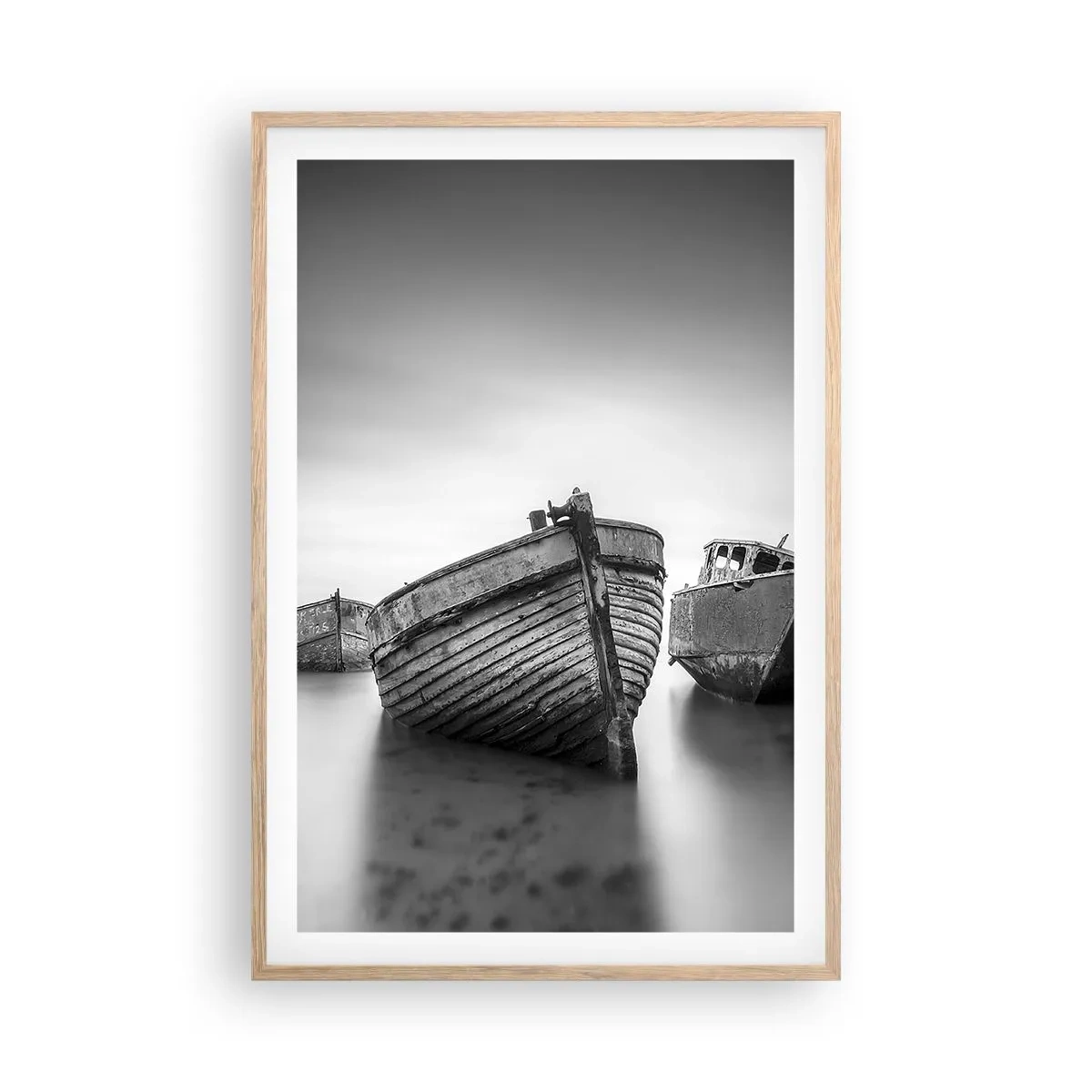 Poszter világos tölgy keretben - Csak emlékek... - 61x91 cm