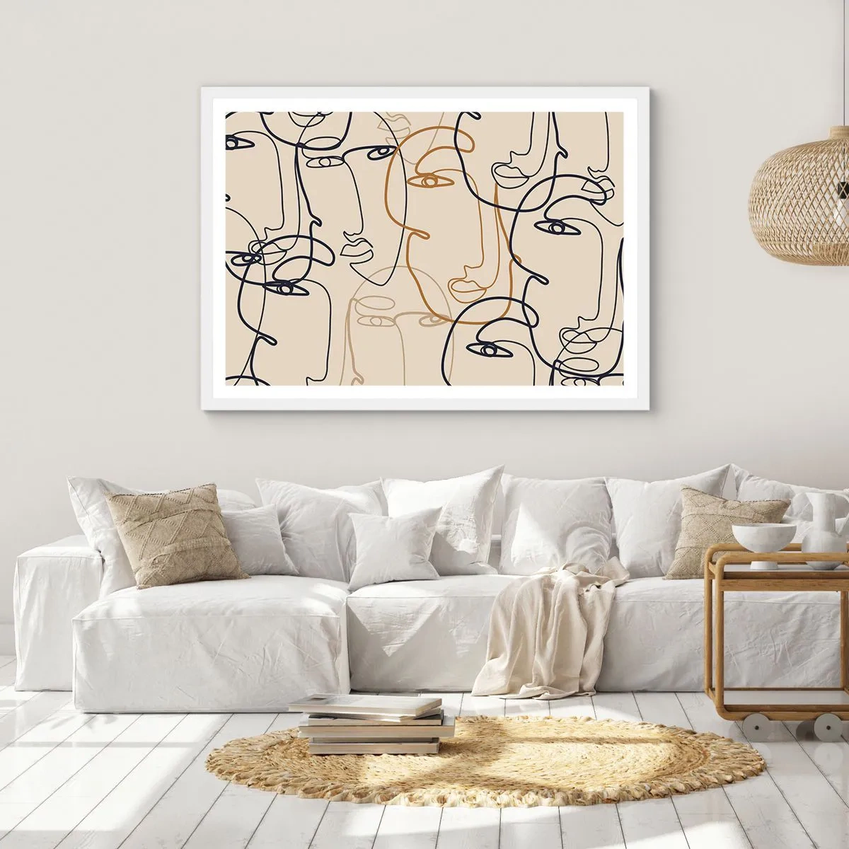 Poszter fekete keretben - Többszörös portré  - 100x70 cm