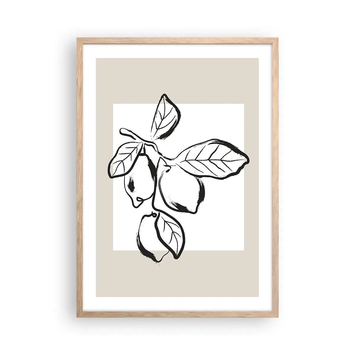 Poszter világos tölgy keretben - Ahol a citrom érik... - 50x70 cm