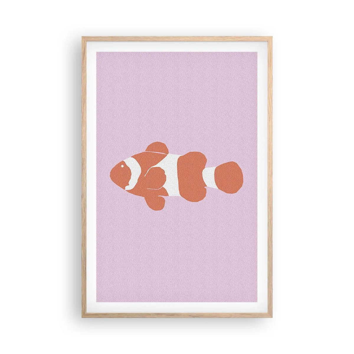 Poszter világos tölgy keretben - Illik a korall az arcához és a farkához - 61x91 cm