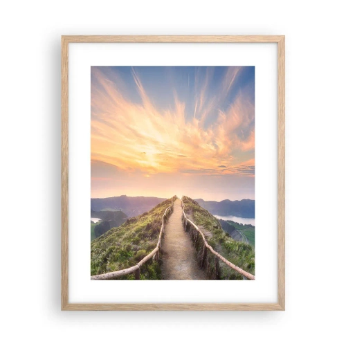 Poszter világos tölgy keretben - Közel az éghez - 40x50 cm