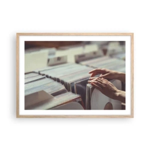 Poszter világos tölgy keretben - Érzelmeket keresése - 70x50 cm