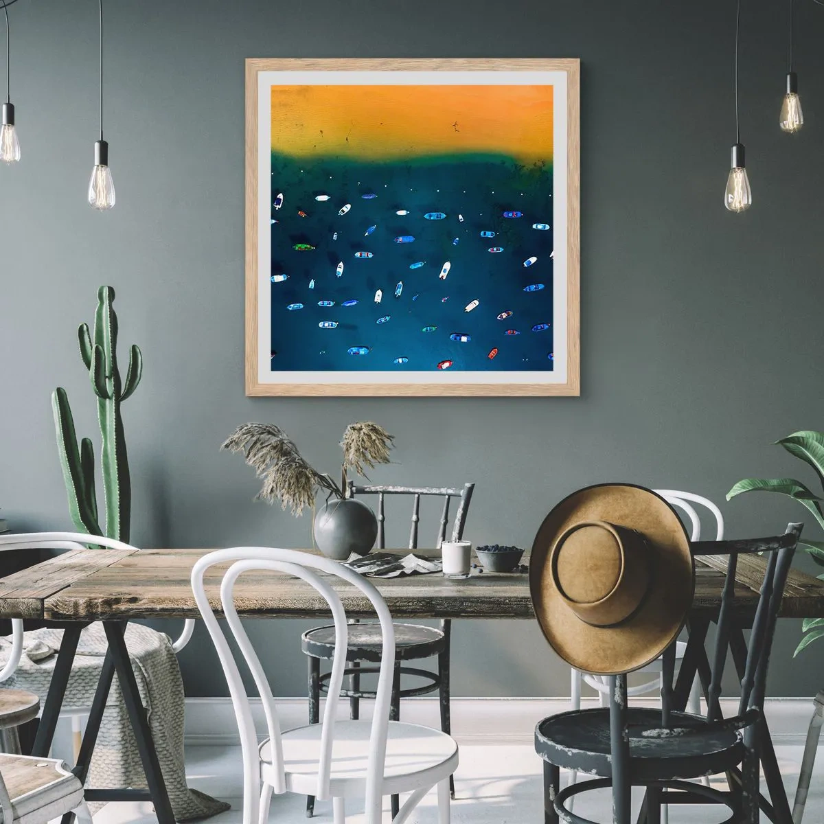 Poszter világos tölgy keretben - Egy ünnepi játék - 40x40 cm