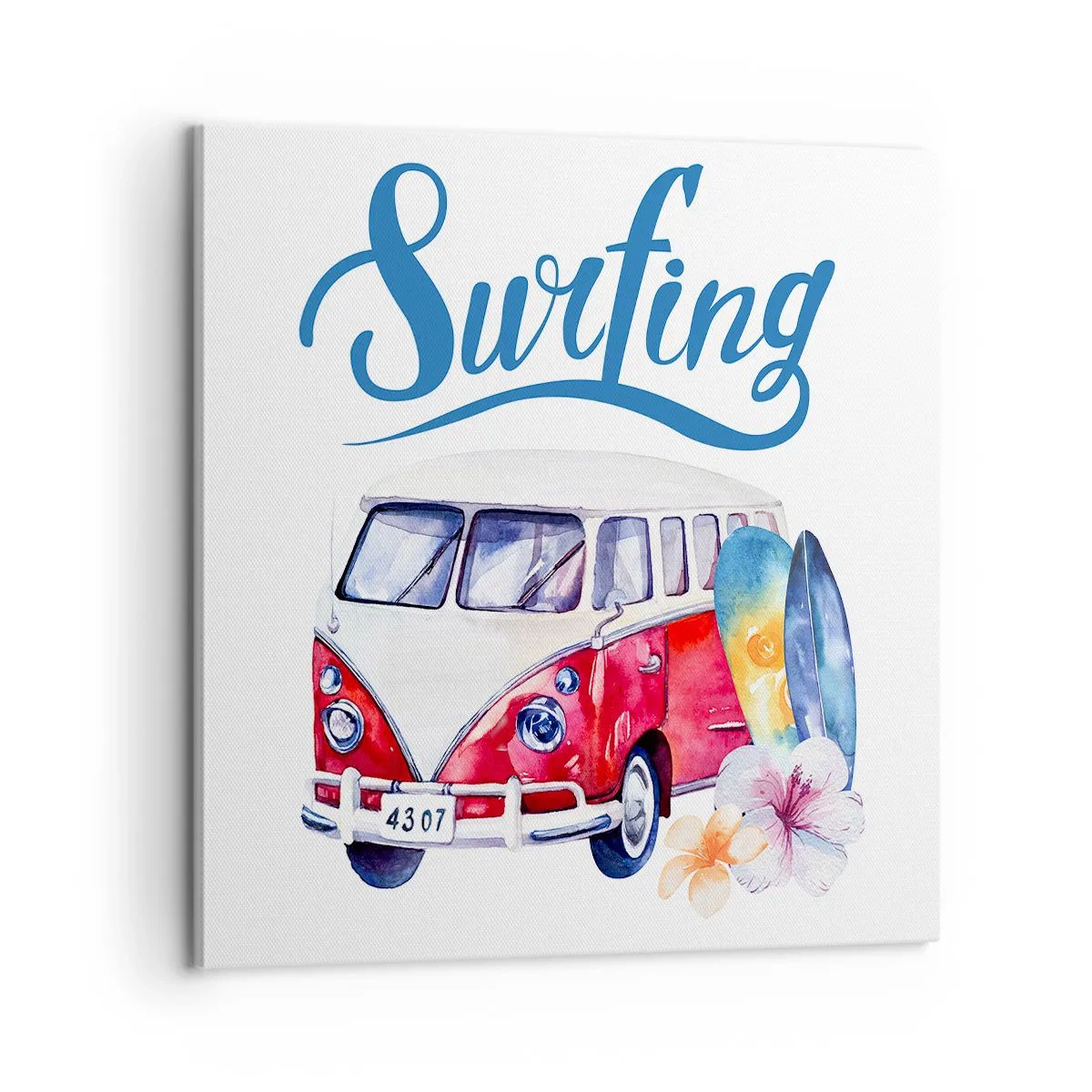 Vászonkép - Uborka - klasszikus egy szörfös számára - 60x60 cm