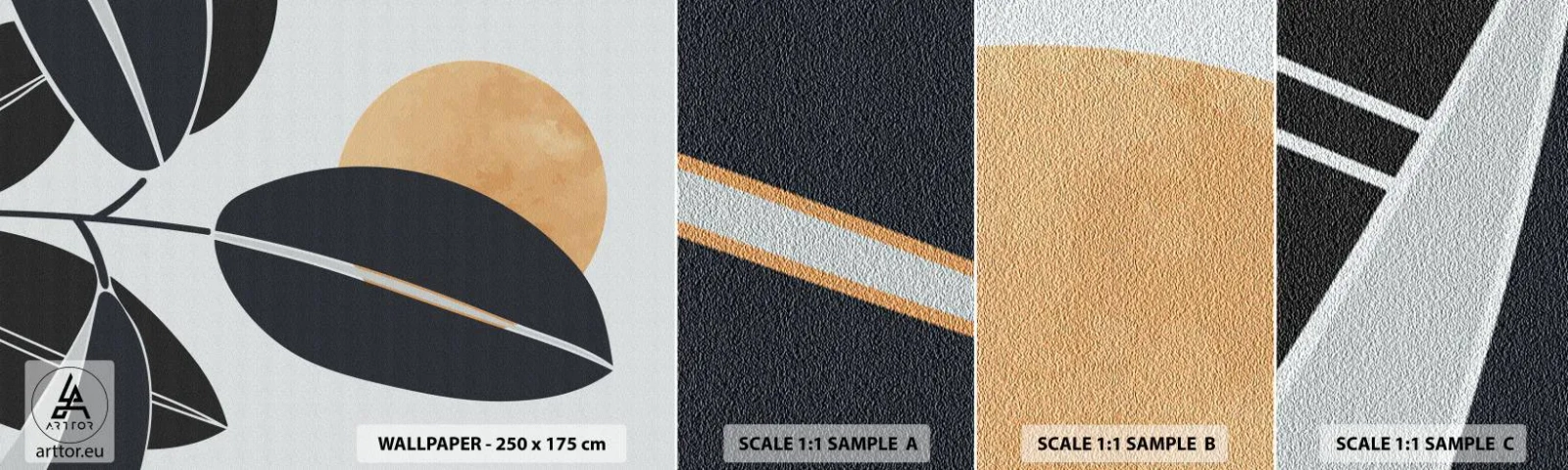 Fotótapéta Minta Standard Eco - Egy forró nyári nap - Növénytan, Levelek, Minimalizmus - 100x30 cm