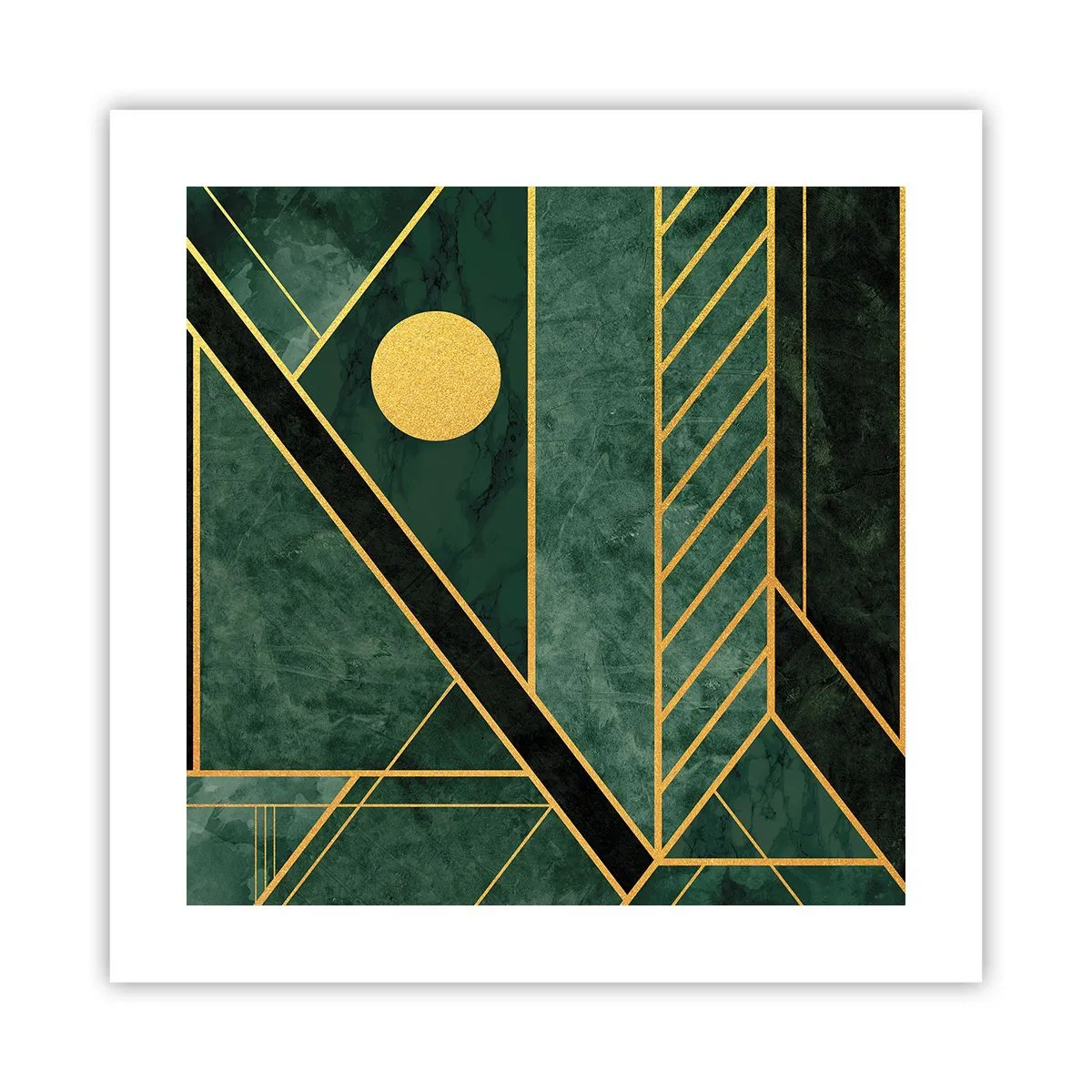 Poszter - Az arany és azúrkék dinamikája - 40x40 cm