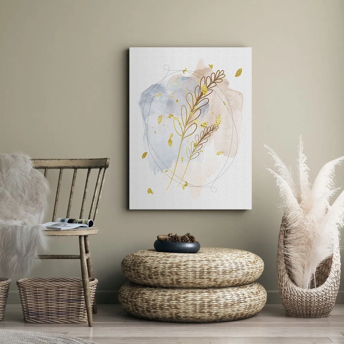 Vászonkép - Aranyszínű fuvallat - 65x120 cm