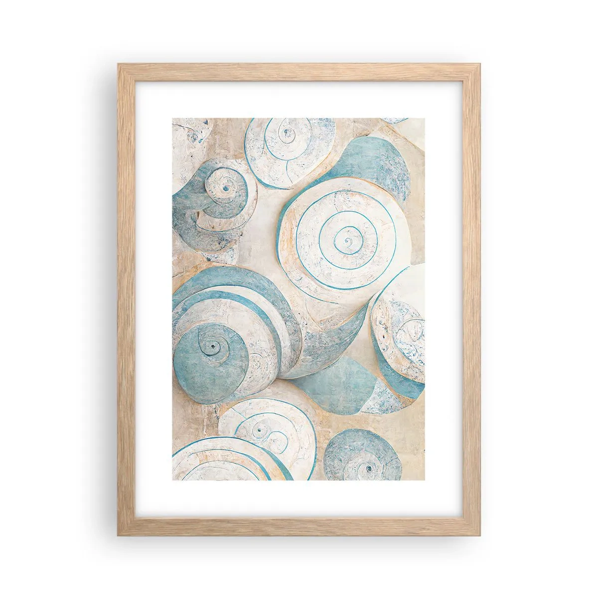 Poszter világos tölgy keretben - Mit rejt a kagyló? - 30x40 cm