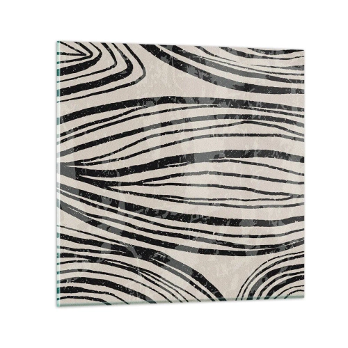 Üveg kép - Vonalak csobbanása - 50x50 cm