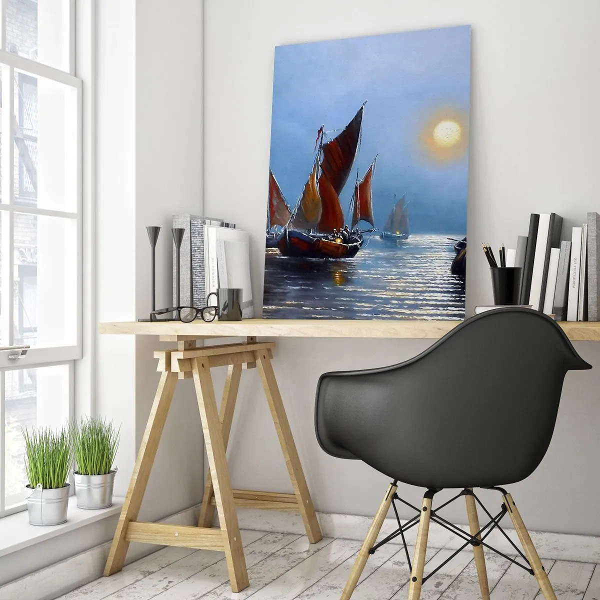 Üveg kép - Éjszakai fogás - 50x70 cm