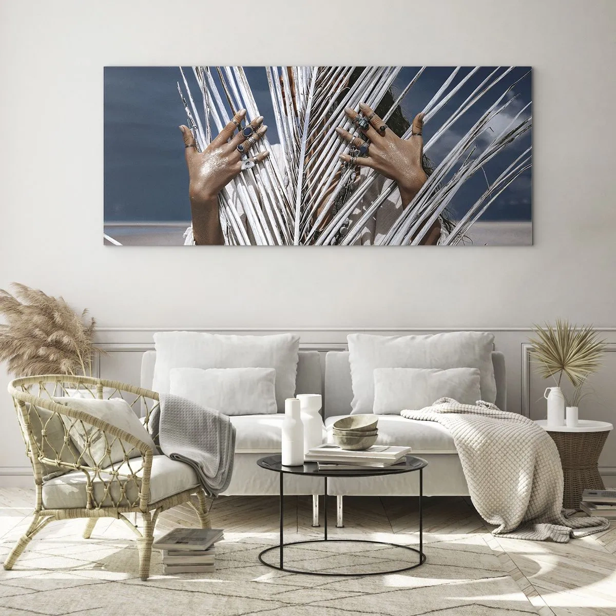 Üveg kép - Sámán asszonya? - 120x50 cm