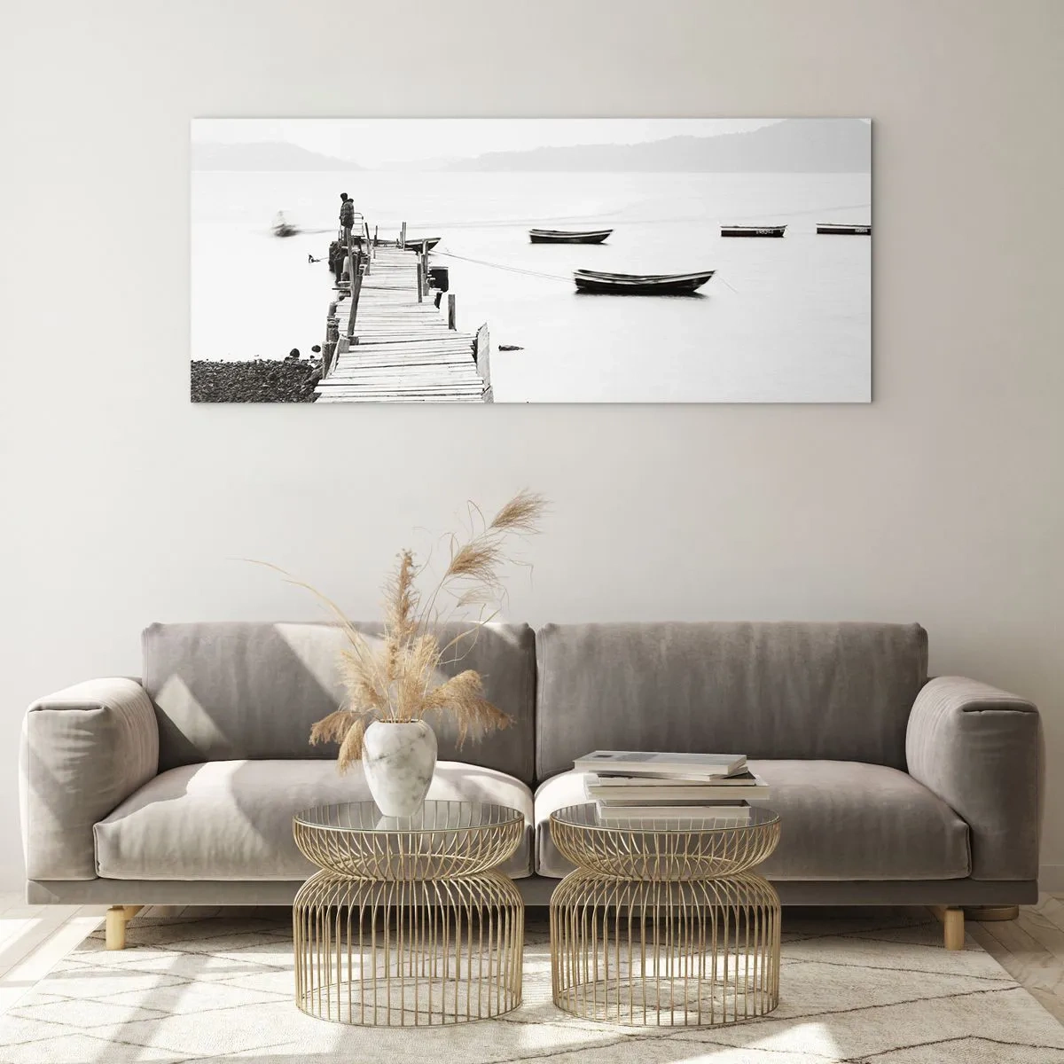 Üveg kép - Csendes és tiszta víz felett - 140x50 cm