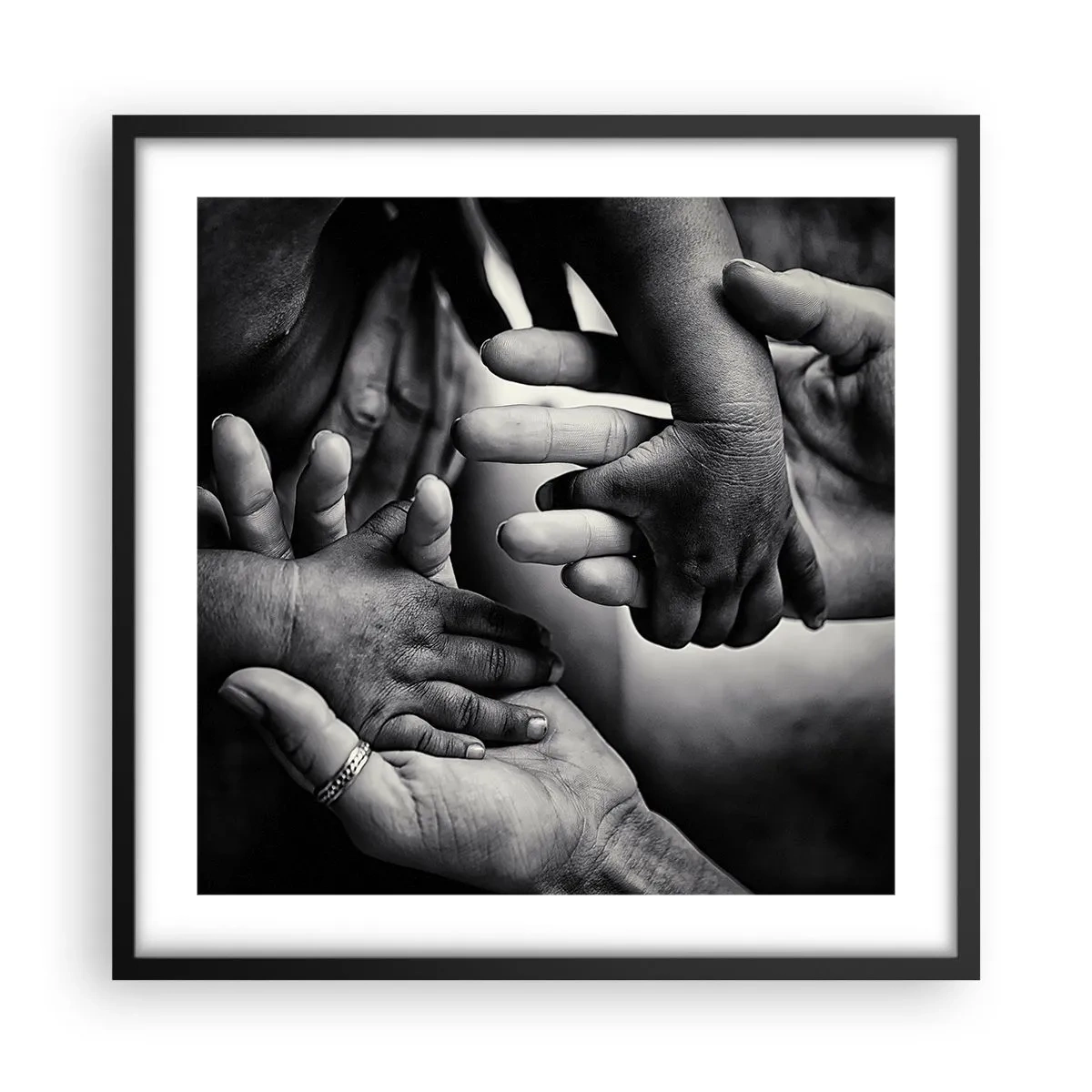 Poszter fehér keretben - Embernek lenni - 50x50 cm