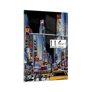 Üveg kép - Képregény nagy éjszaka - 70x100 cm